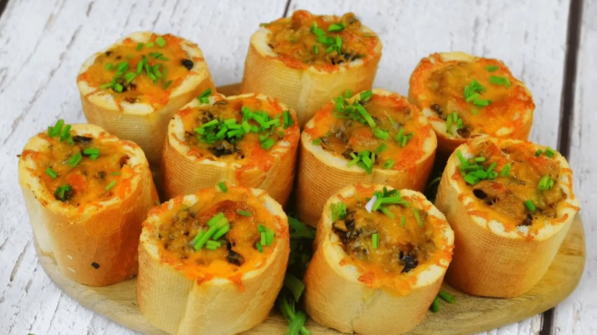 Bagietkowe koszyczki z pieczarkami: Przekąska, której nie zamienisz na nic innego