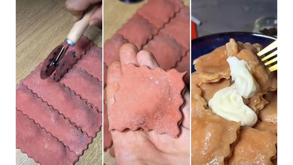Różowe ravioli z efektem "wow": goście nie zgadną, jak to proste